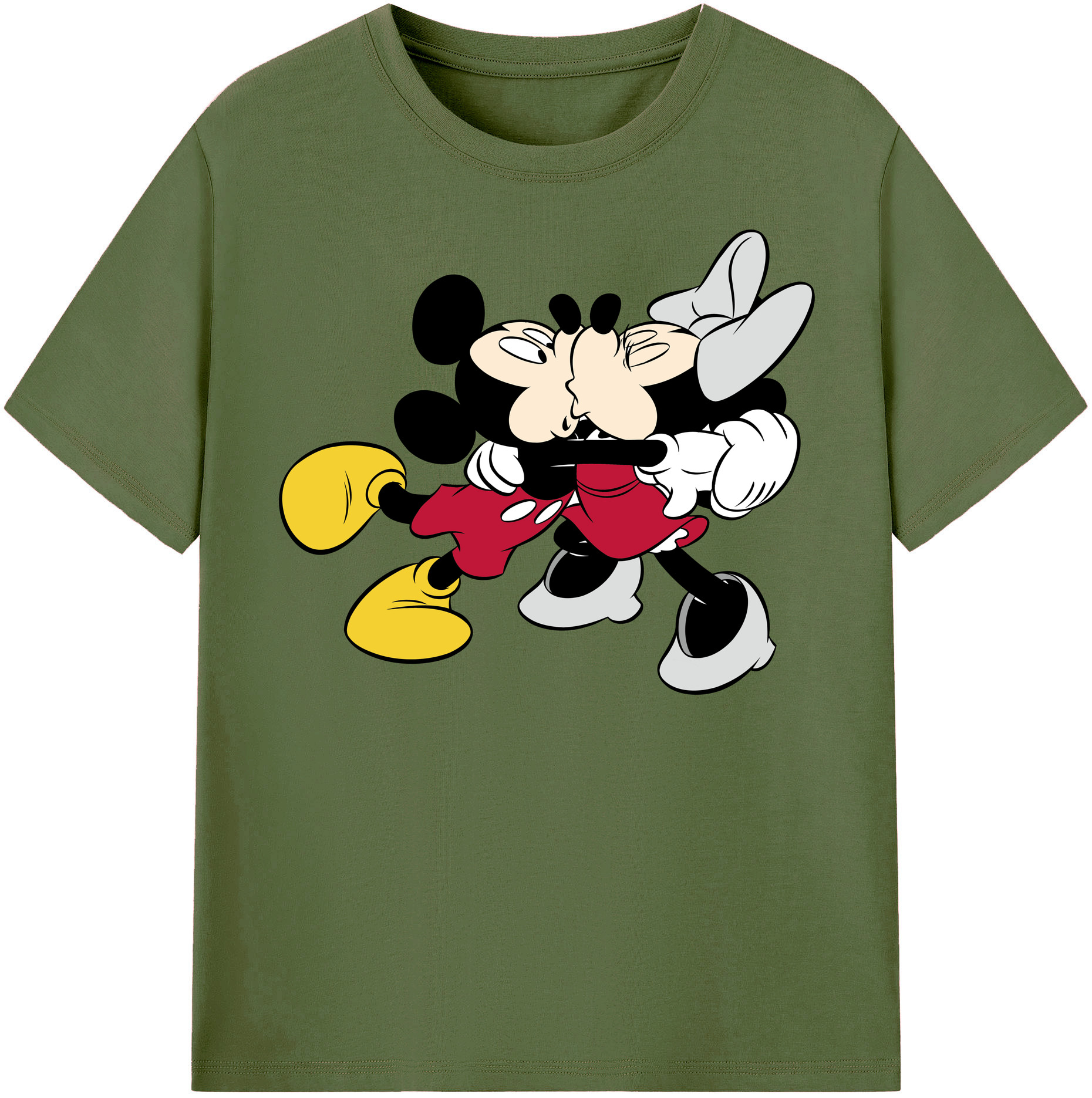 （画像用） ミッキーマウス Mickey Mouse 綿100％半袖Tシャツ（フロントプリント）